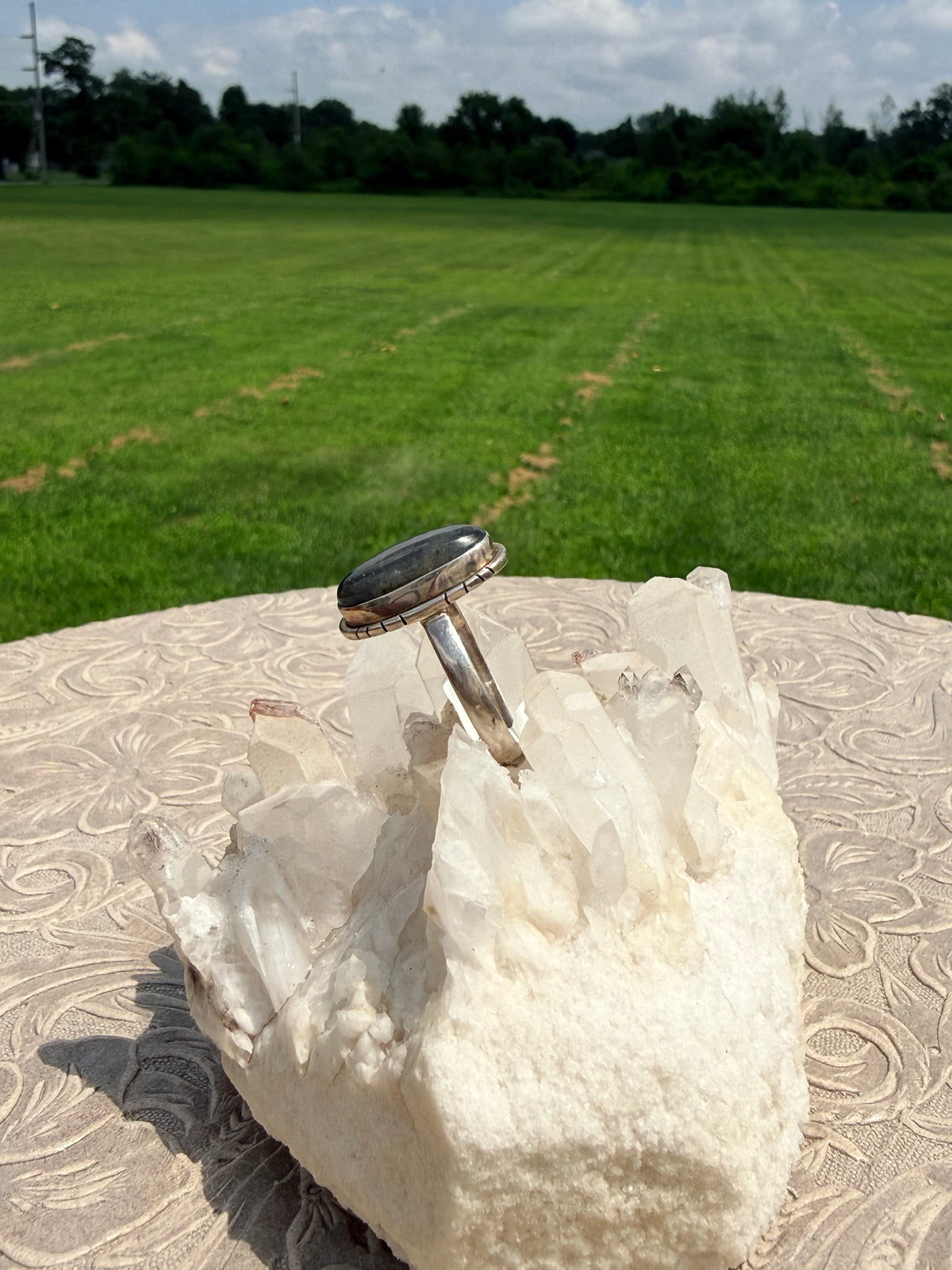 Oval Labradorite Ring