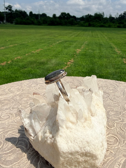 Oval Labradorite Ring