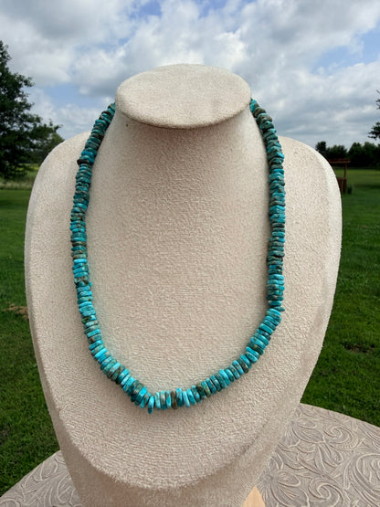 Square Heishi Turquoise Necklace