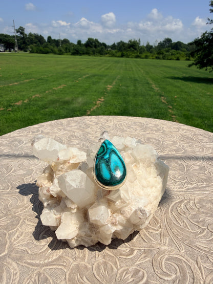 Teardrop Chrysocolla Ring