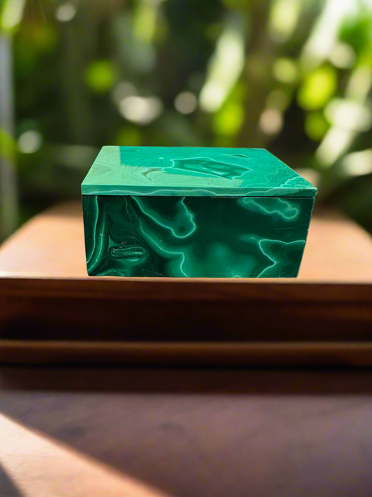 Malachite Rectangular Jewelry Box