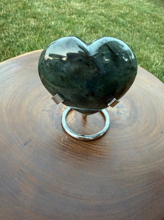 Grade A Labradorite Heart