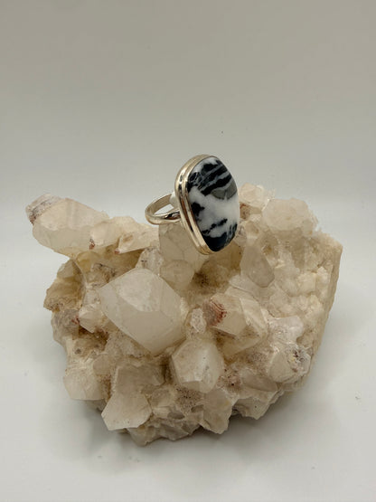 Rectangular Zebra Jasper Ring