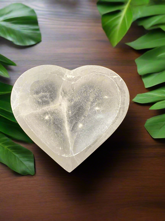 Selenite Heart Bowl