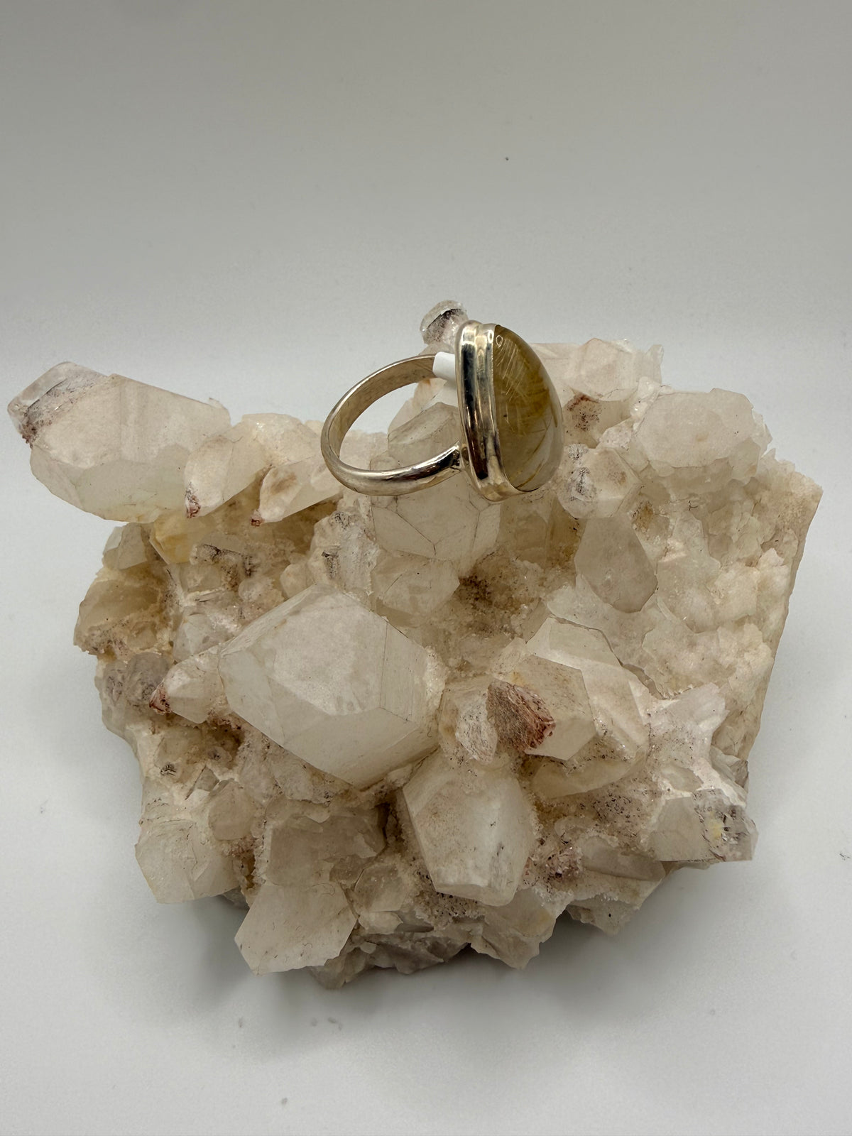 Oblong Rutilated Quartz Ring