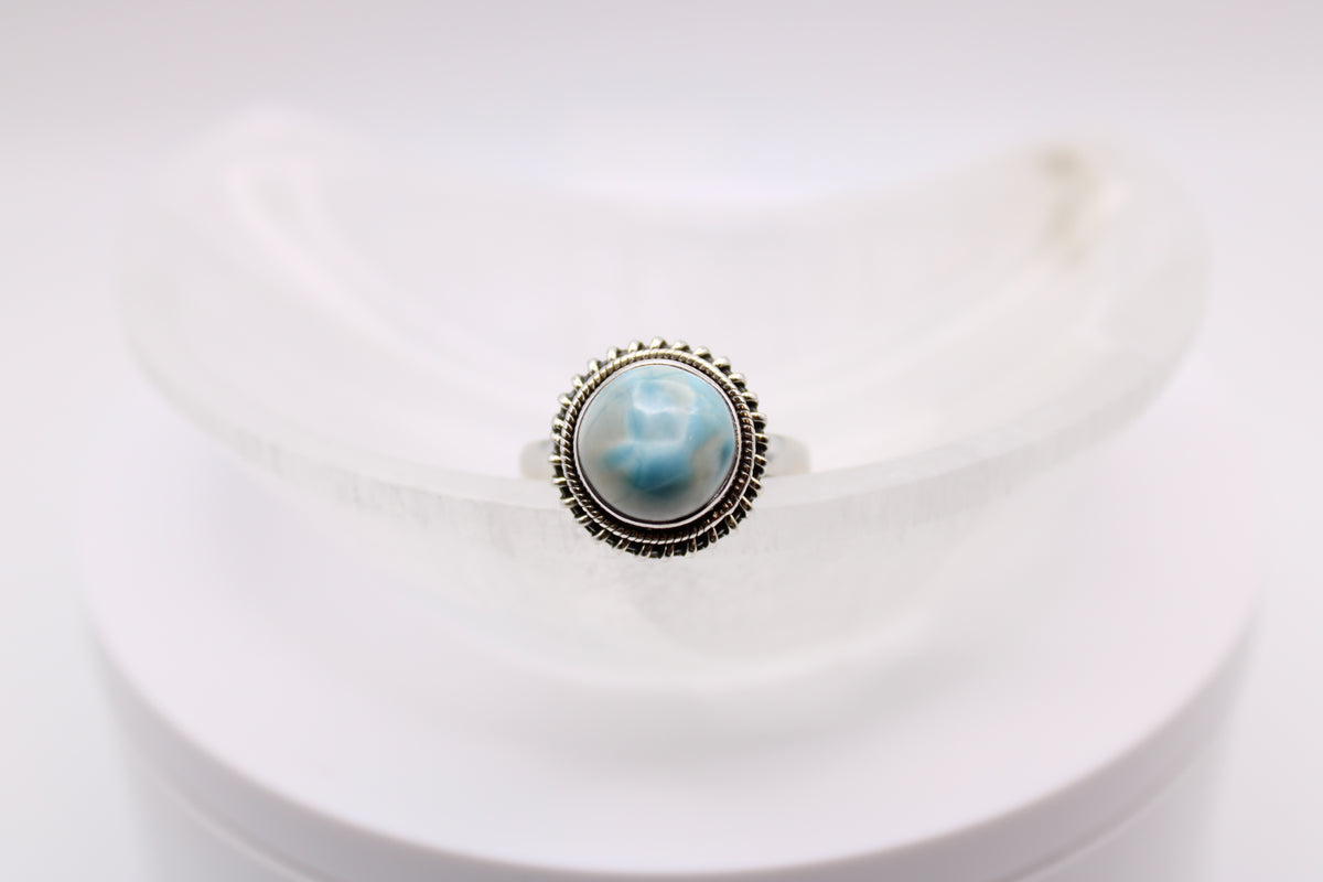 Circle Larimar Ring