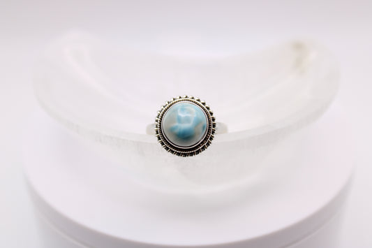 Circle Larimar Ring