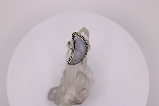 Crescent Moonstone Ring
