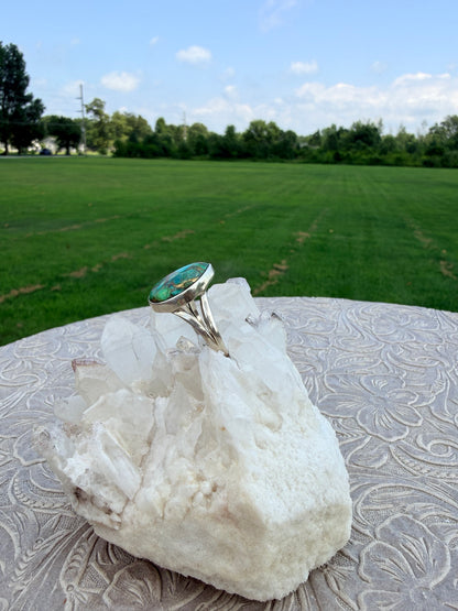 Teardrop Green Mohave Ring