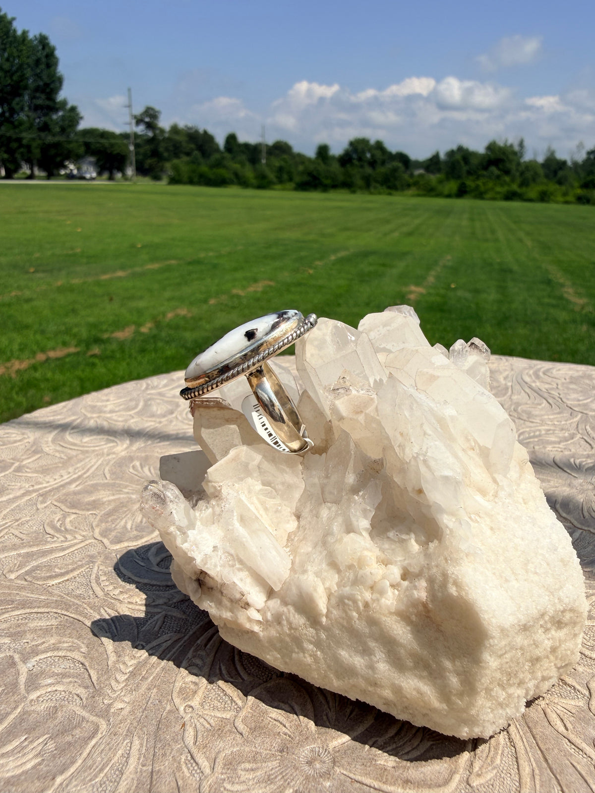 Oval Zebra Jasper Ring