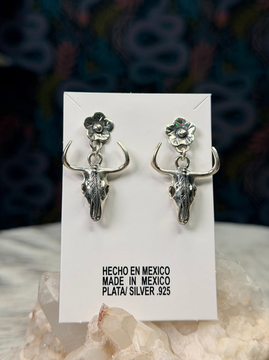 Flower Longhorn Earrings