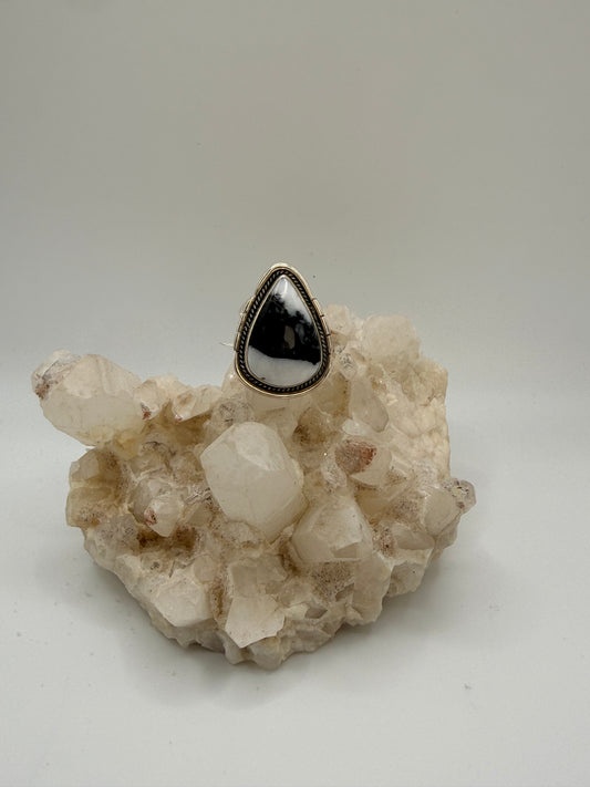 Pear Shaped Zebra Jasper Ring