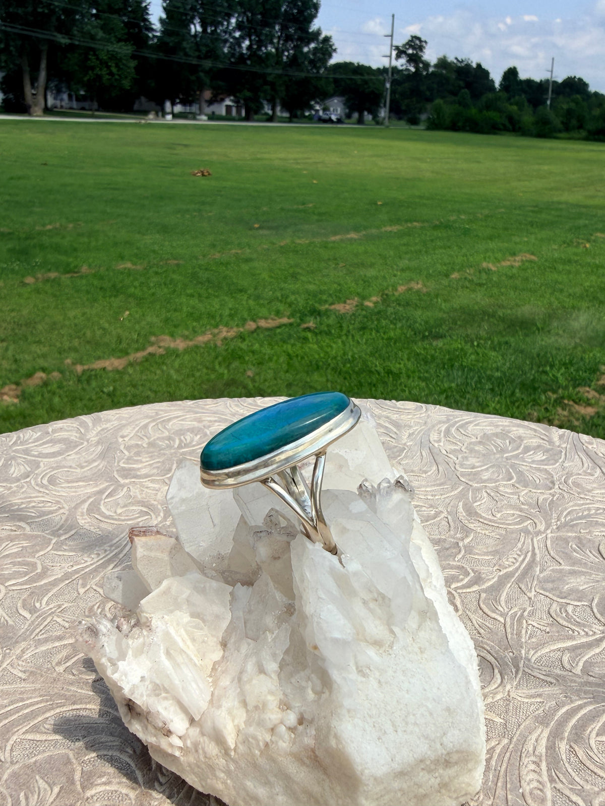 Oval Chrysocolla Ring