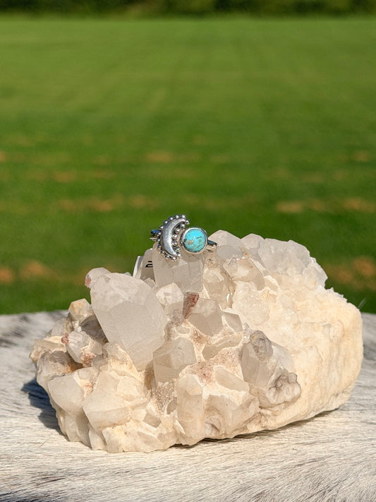 Turquoise Luna Ring
