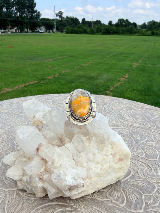 Oval Bumblebee Jasper Ring