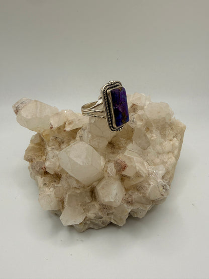 Rectangle Purple Mohave Ring