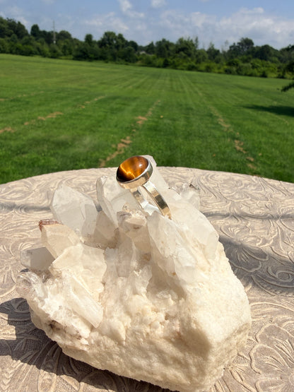 Oval Tigers Eye Ring