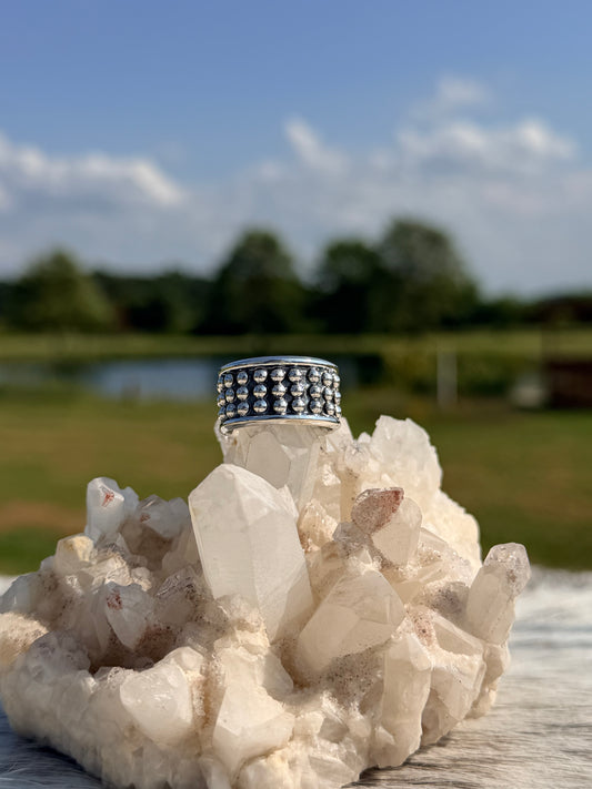 Pearl Cigar Band Ring