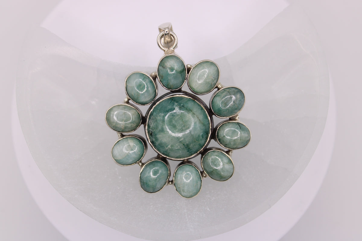 Flower Jadeite Pendant