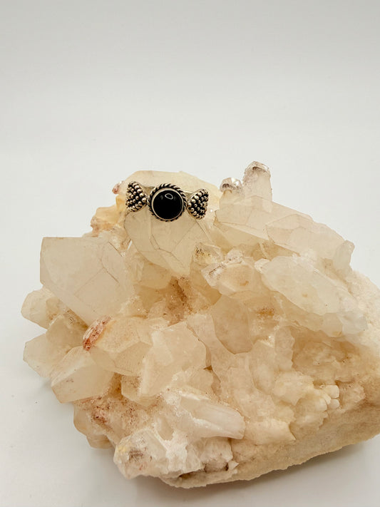 Circle Black Onyx Ring