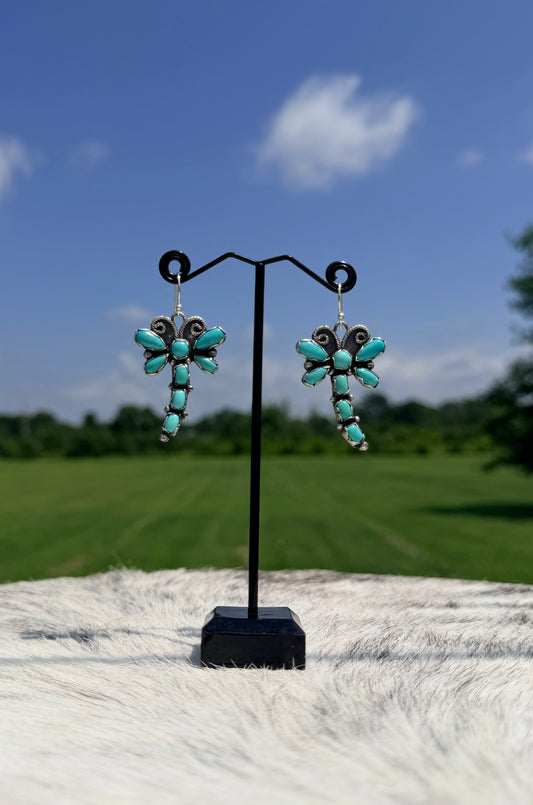 Dragonfly Turquoise Earrings