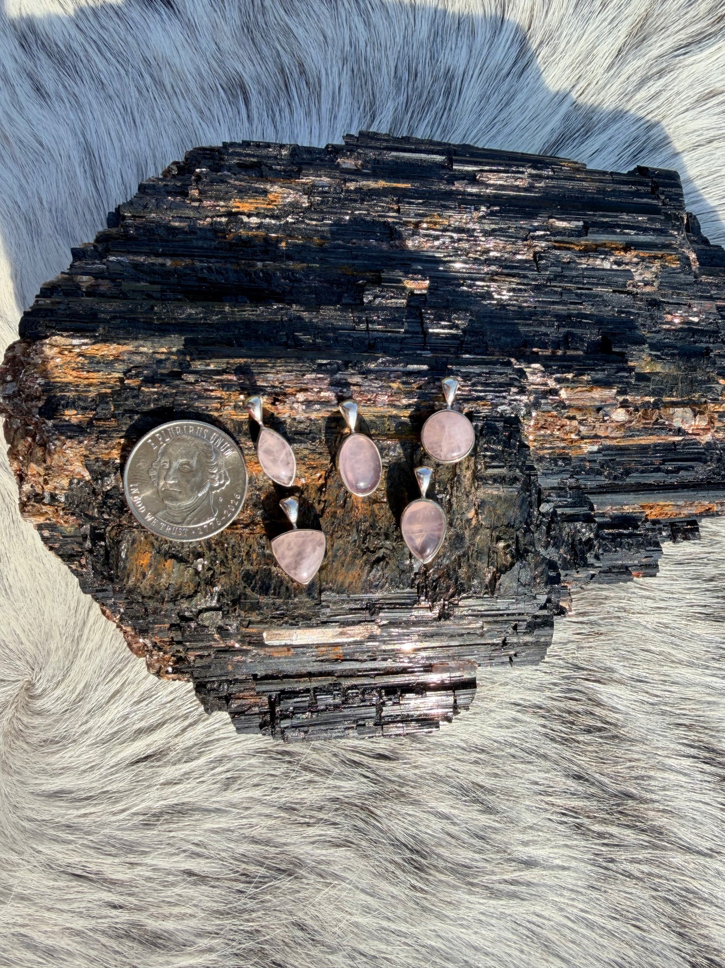 Dainty Rose Quartz Pendants
