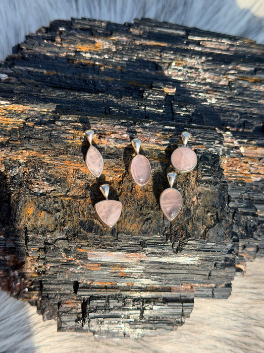 Dainty Rose Quartz Pendants