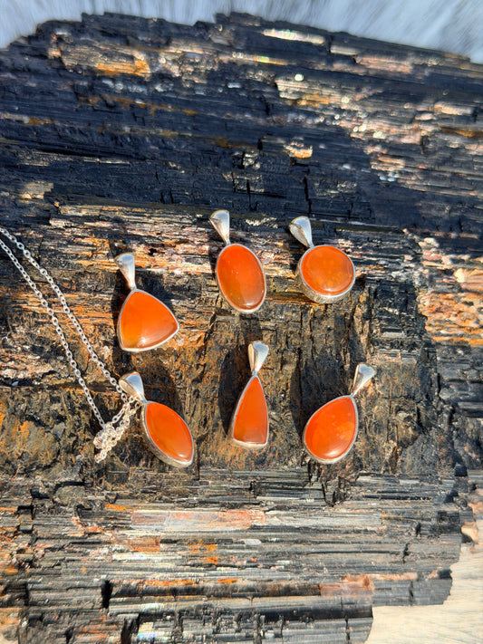 Dainty Carnelian Pendants