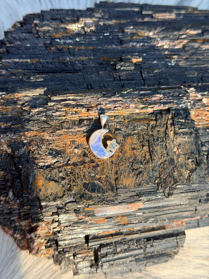 Crescent Moonstone Pendant