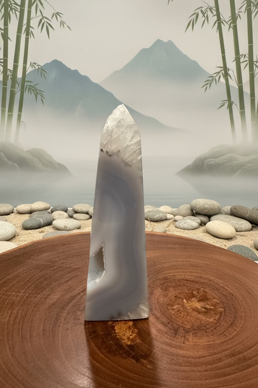 Orca Agate Obelisk