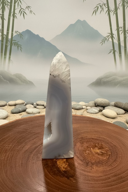 Orca Agate Obelisk