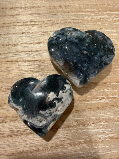 Moss Agate Heart