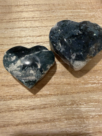 Moss Agate Heart