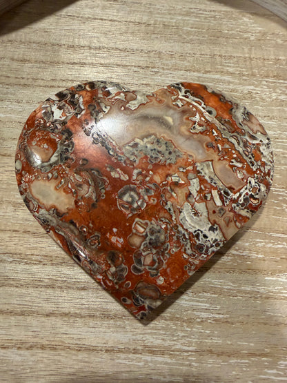 Mexican Crazy Lace Agate Heart