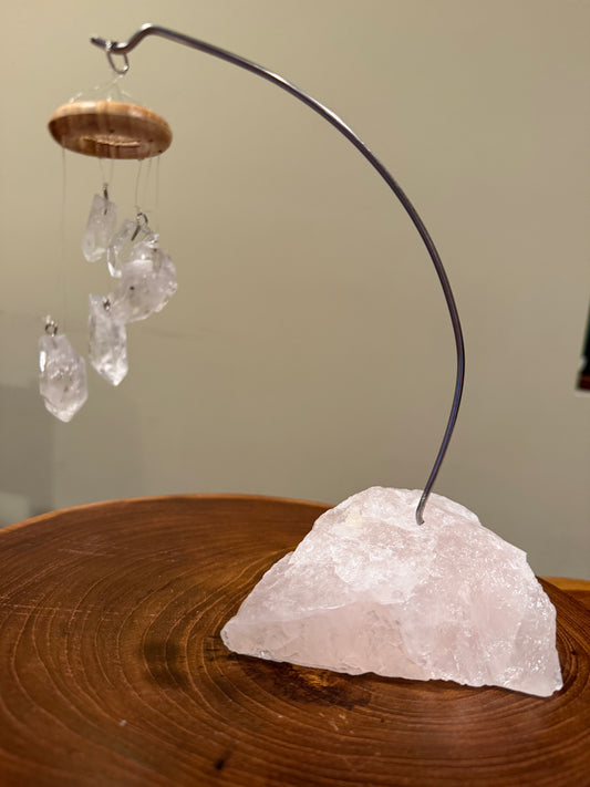 Mini Rose & Clear Quartz Wind Chimes