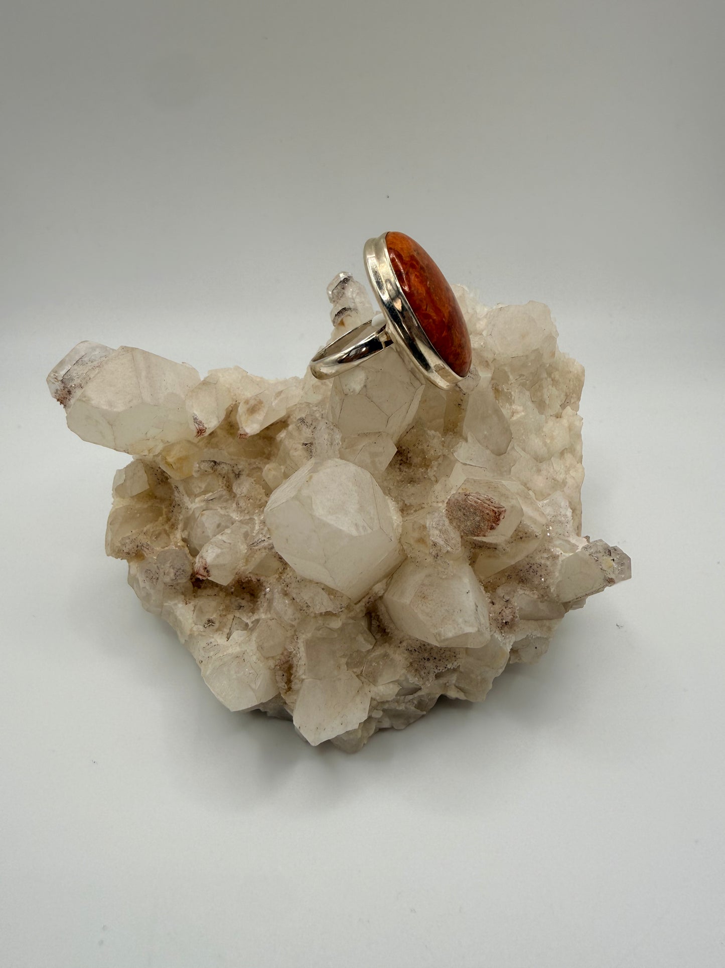 Oval Orange Jasper Ring