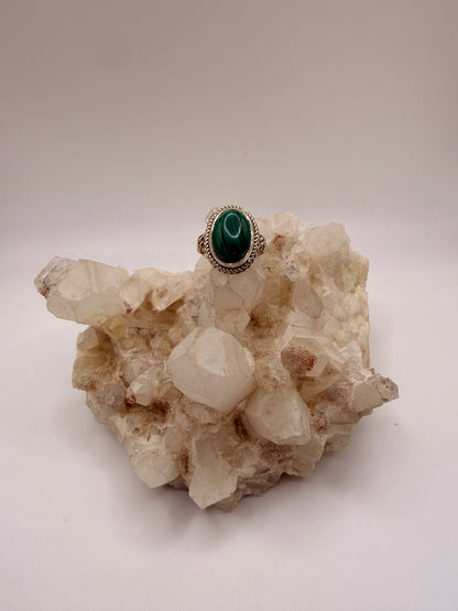 Malachite Oval Ring