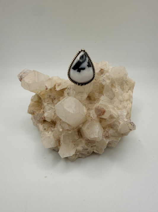 Teardrop Zebra Jasper Ring