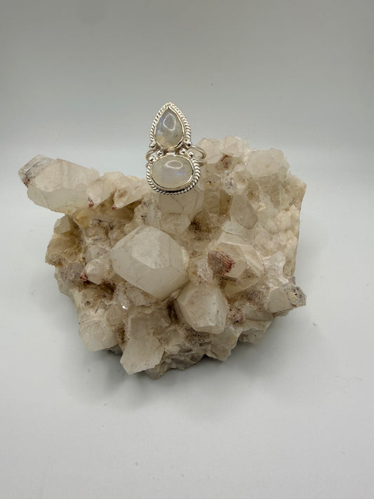 Teardrop & Oval Moonstone Ring