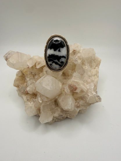Oval Zebra Jasper Ring