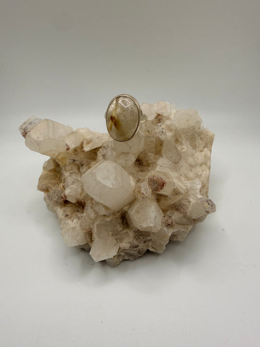 Oval Rutilated Quartz Ring