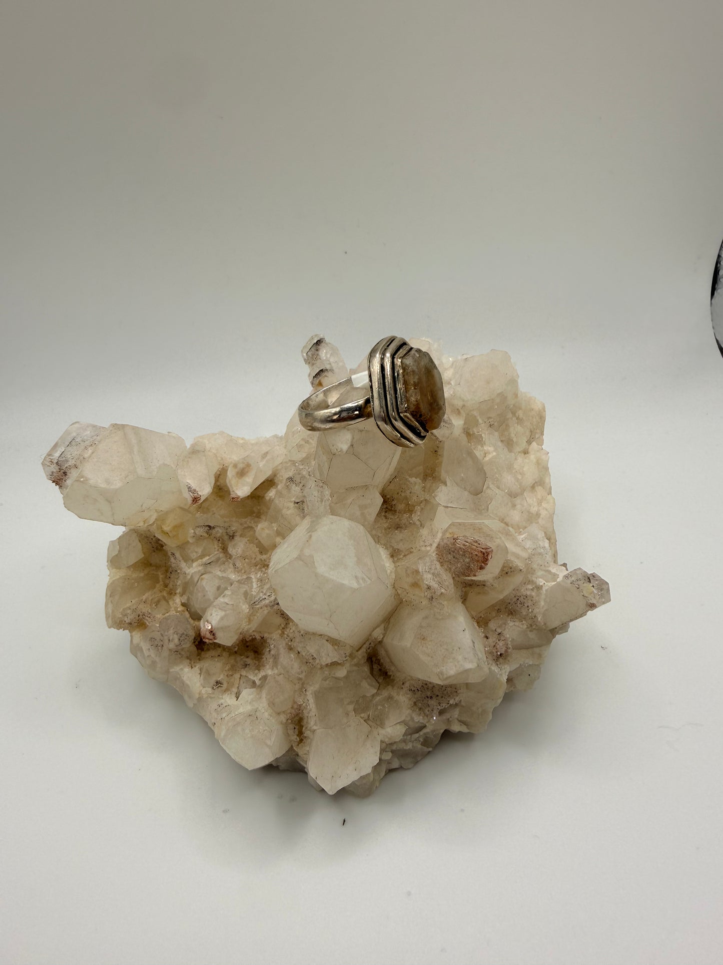 Hexagon Citrine Ring