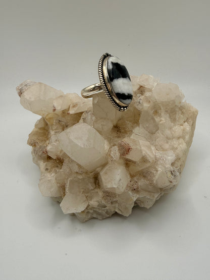 Oval Zebra Jasper Ring