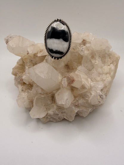 Oval Zebra Jasper Ring