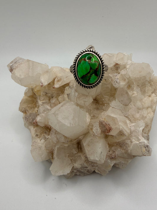 Oval Green Mohave Cupcake Ring