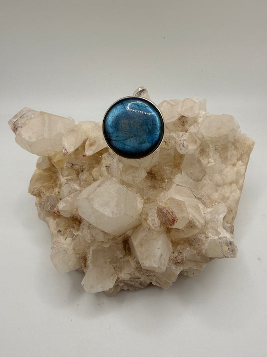 Circle Labradorite Ring