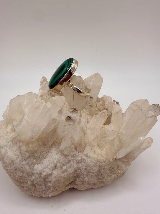Oval Malachite Ring