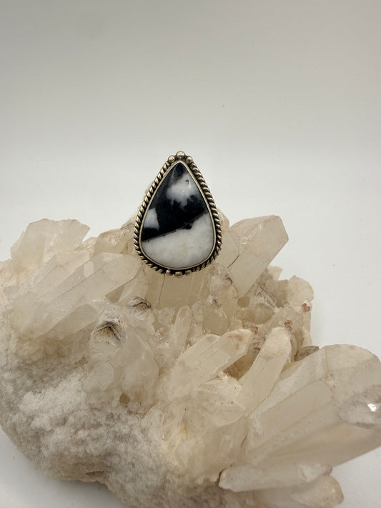 Pearshaped Zebra Jasper Ring