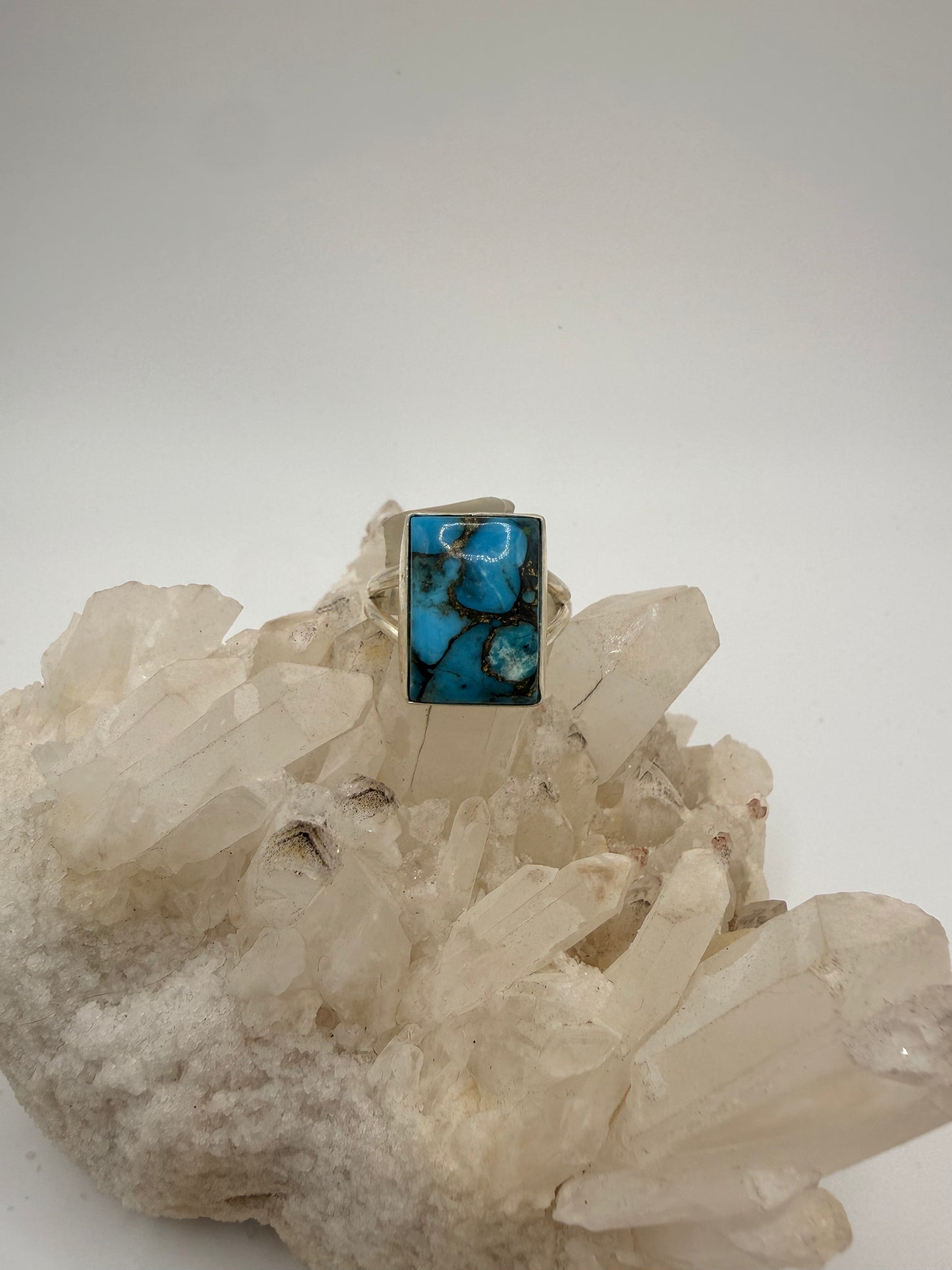 Rectangle Turquoise Composite Ring