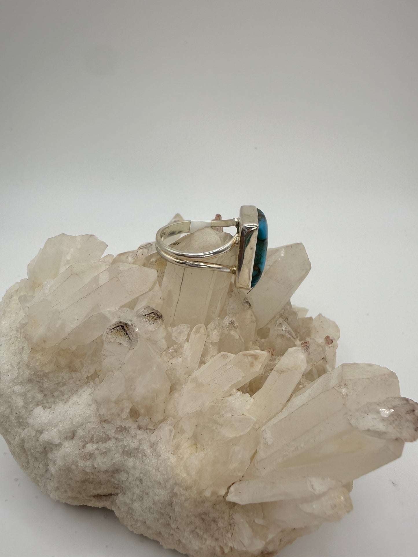 Rectangle Turquoise Composite Ring